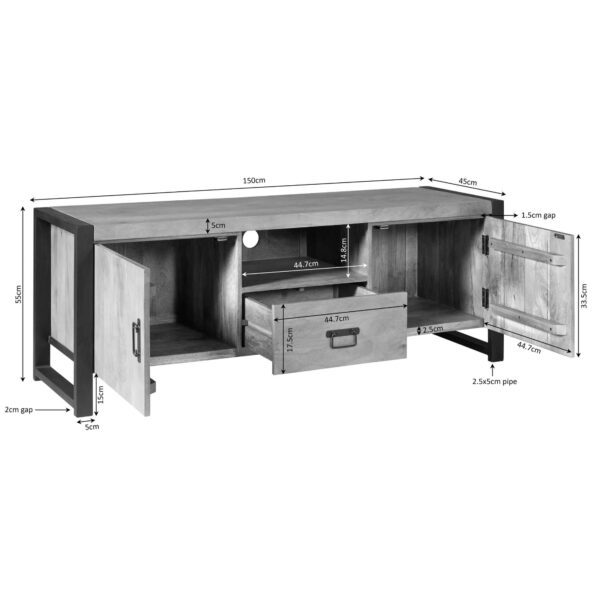 Boaz tv-meubel 150cm | gesloten - Afbeelding 4