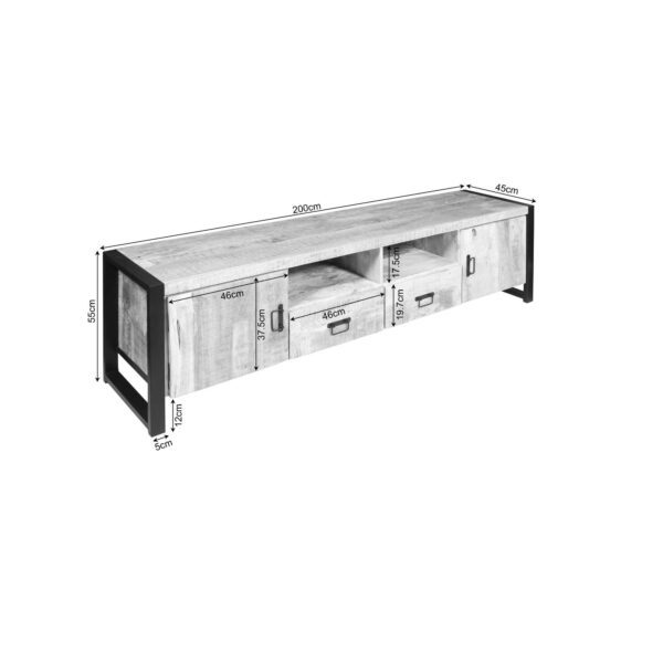 Boaz tv-meubel 200cm | gesloten - Afbeelding 6