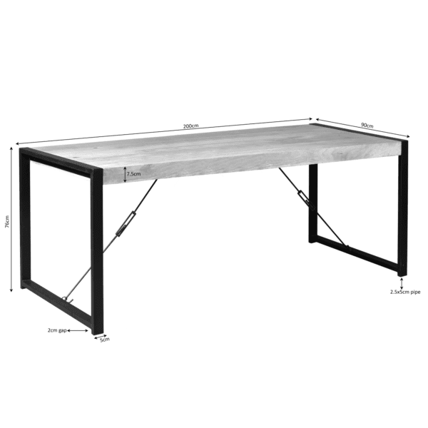 Boaz eetkamertafel 180/200/220cm - Afbeelding 4