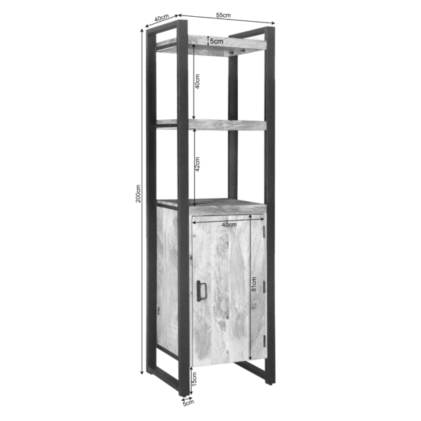 Boaz boekenkast 55cm | deur - Afbeelding 4
