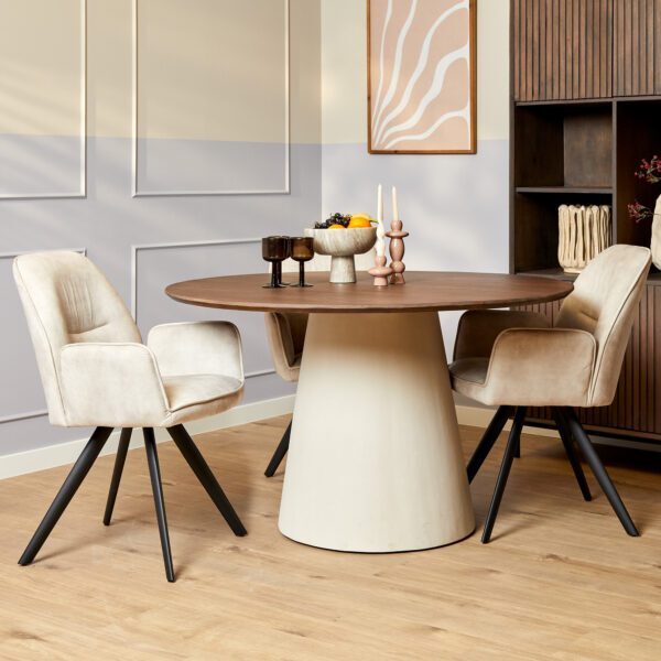 Eettafel Madison | walnut - Brussel Sand