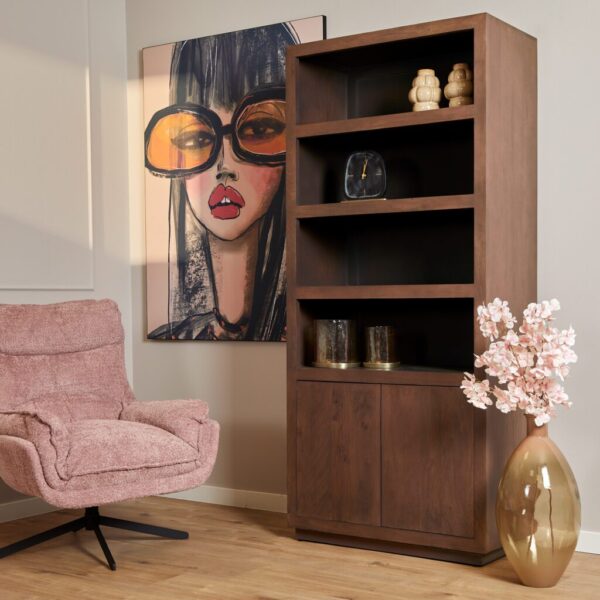 Brussel boekenkast | walnut 90cm