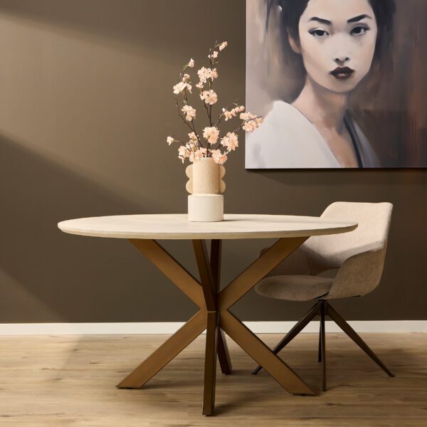 Madison eettafel rond | Sand 110/130/150Ø
