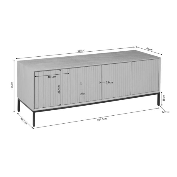 Madison tv-meubel bruin | 165cm - Afbeelding 6