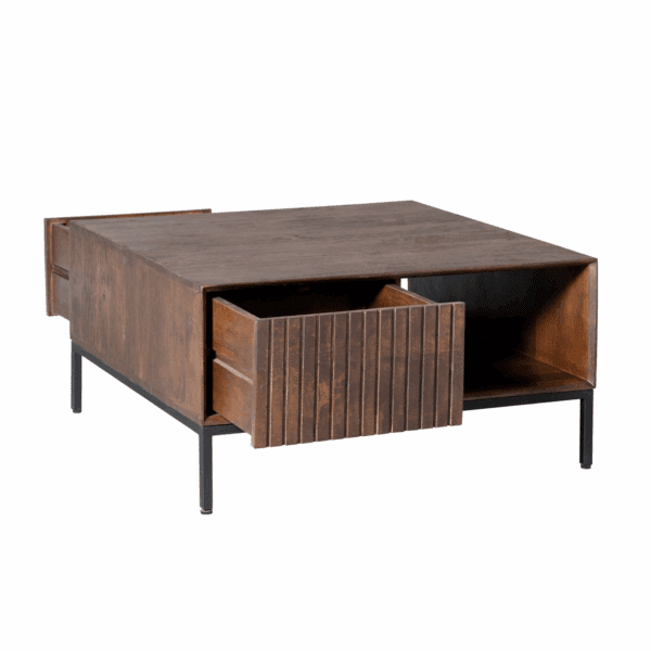 Madison salontafel bruin | vierkant - Afbeelding 3
