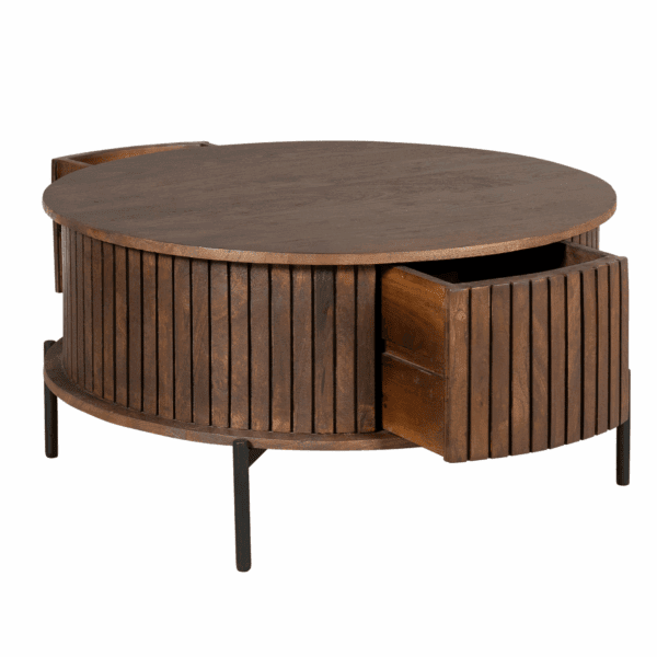 Madison salontafel bruin | rond - Afbeelding 4