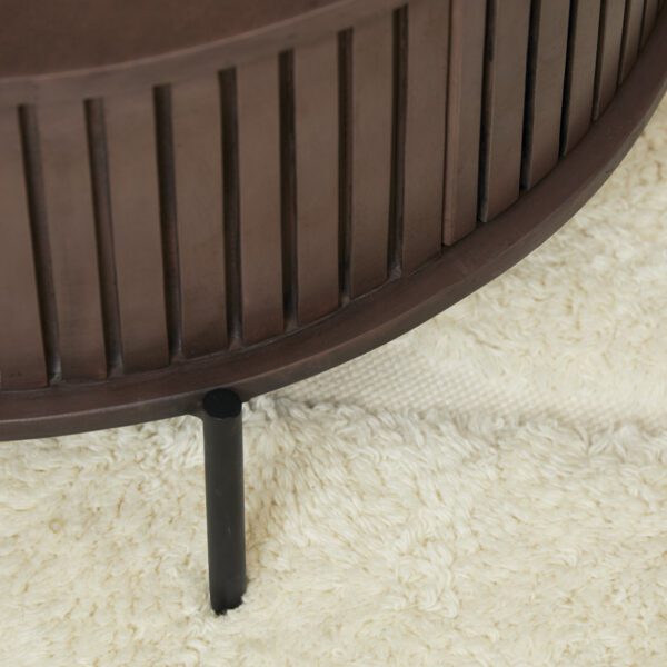Madison salontafel bruin | rond - Afbeelding 3