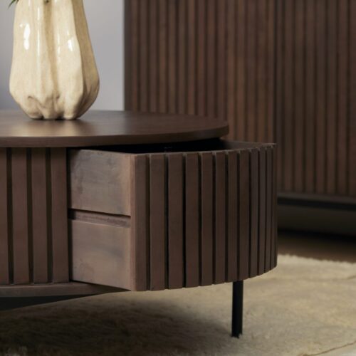 Madison salontafel bruin | rond