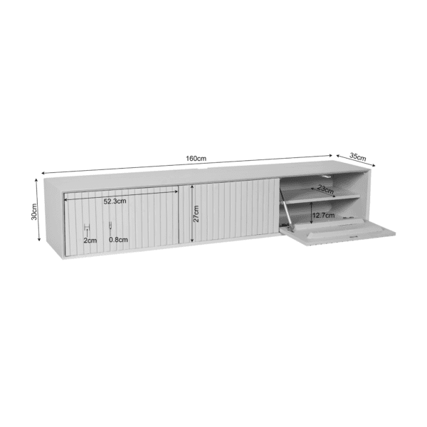 Madison tv-meubel bruin | zwevend - Afbeelding 8