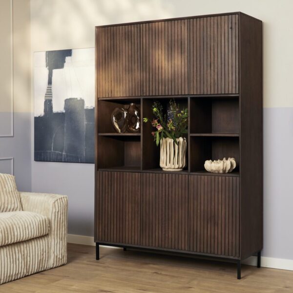 Madison vakkenkast bruin | 135cm