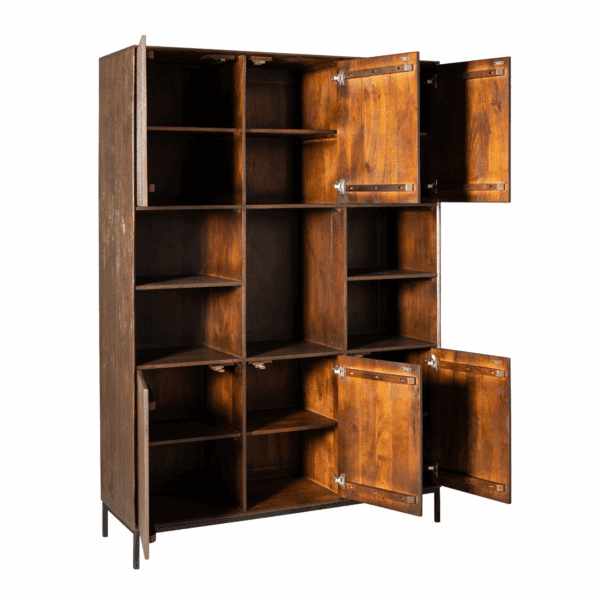 Madison vakkenkast bruin | 135cm - Afbeelding 4