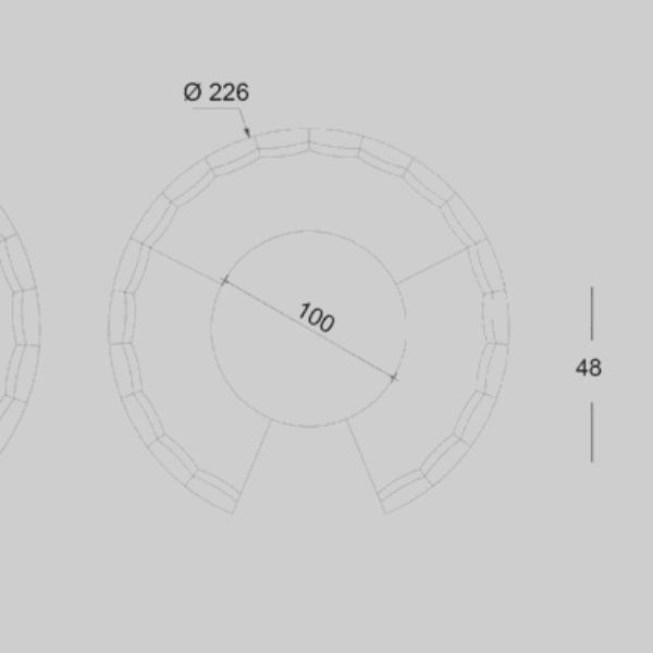 Eetkamerbank Round luxe (maatwerk)