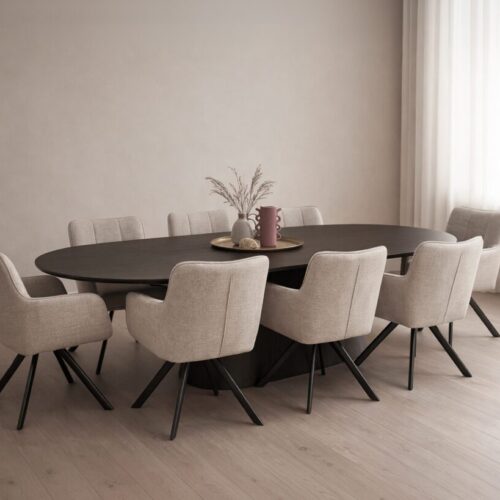 Novero eettafel 280cm | eiken espresso XL