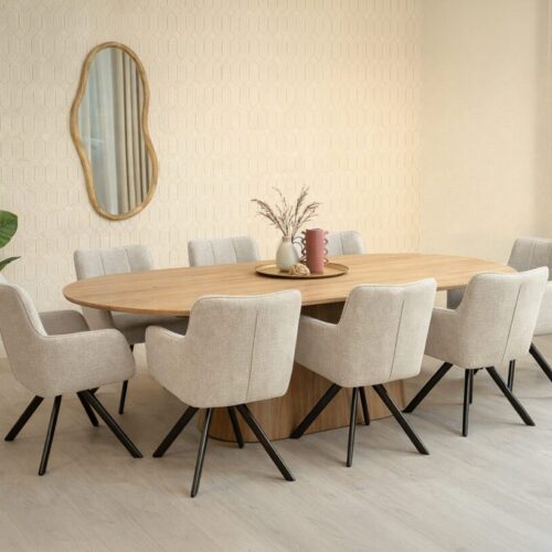 Novero eettafel 280 cm | eiken natural XL