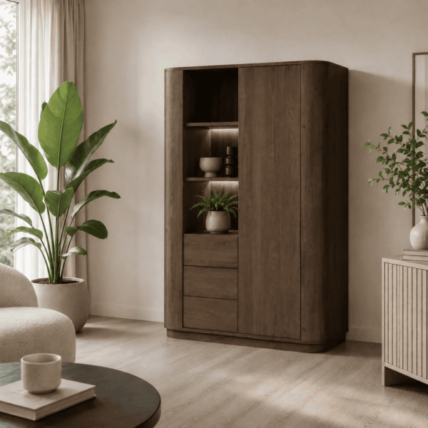 Traverne wandkast |1dr+3lades