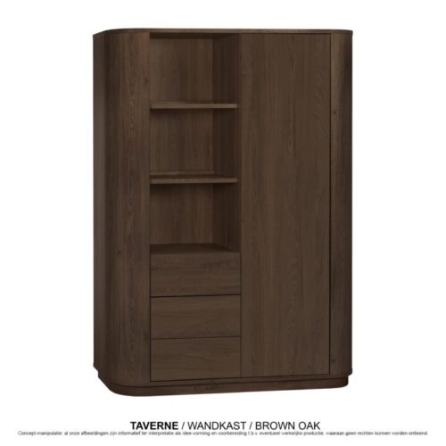 Traverne wandkast |1dr+3lades